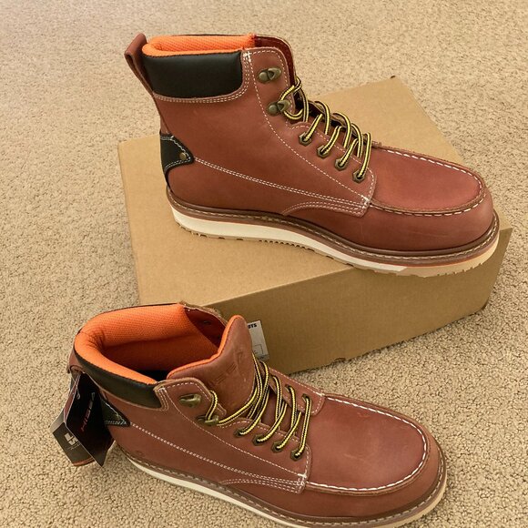Hisea Work Wear Boots Brown Size 10 M New in Box - Picture 1 of 9